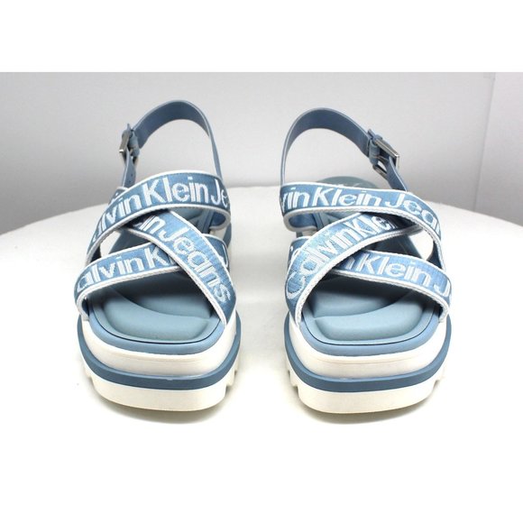 calvin klein jeans women's cove sporty strappy wedge sandals